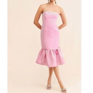 Gin & Jules Lexi Crystal Trim Midi Dress Sz Large